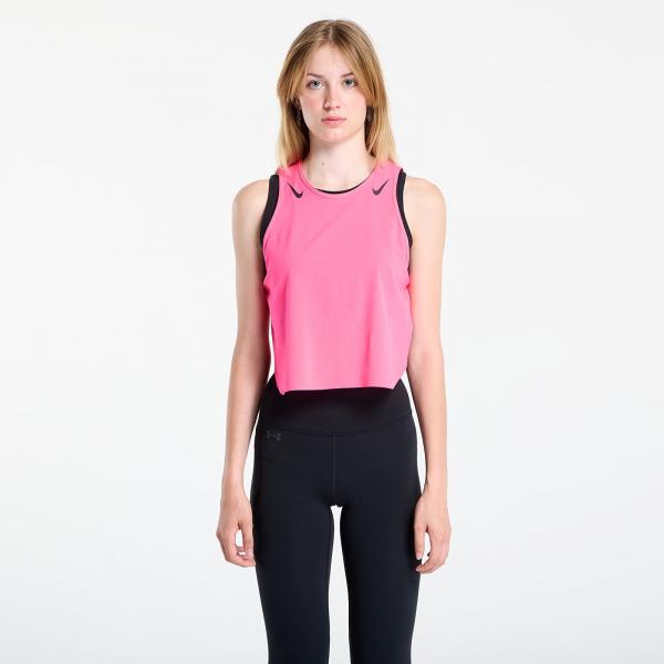 Tílko Nike AeroSwift Women's Dri-FIT ADV Cropped Running Tank Top Hyper Pink/ Black L