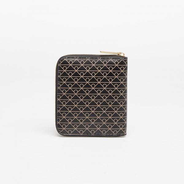 Peněženka Calvin Klein Emblem Aop Square Zip Around Black Universal