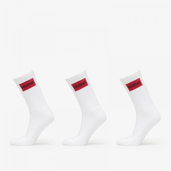 Ponožky Hugo Boss Men-H-3-Pack Qs Rib Label Cc White 43-46
