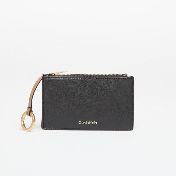 Peněženka Calvin Klein Foil Logo Top Zip Cardcase Black Universal