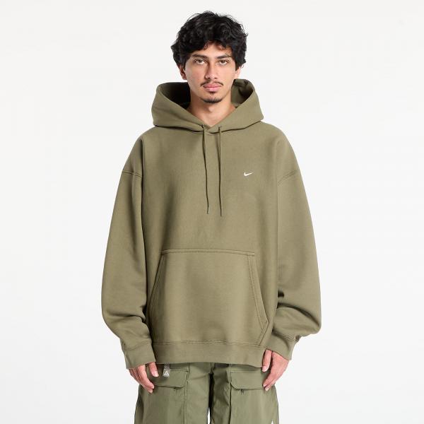 Mikina Nike Solo Swoosh Men's Pullover Hoodie Medium Olive/ Medium Olive/ White XS