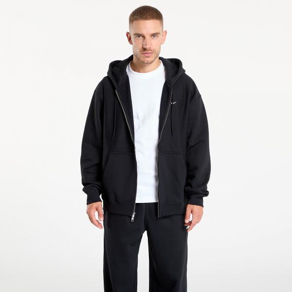 Mikina Nike Solo Swoosh Men's Full-Zip Fleece Hoodie Black/ Black/ White S