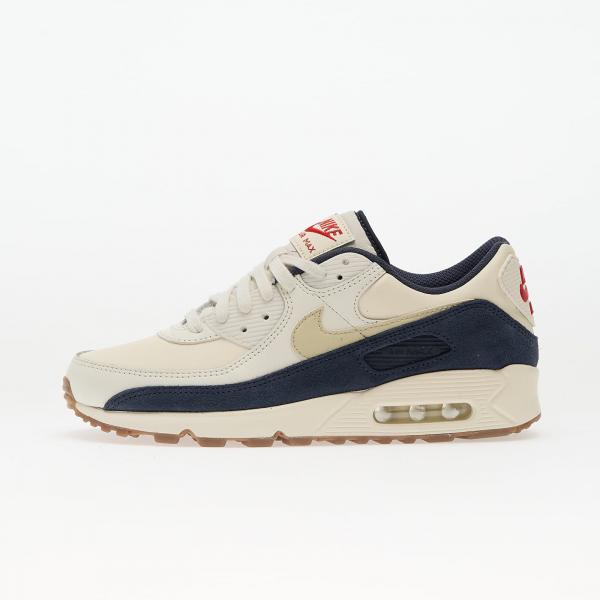 Tenisky Nike Air Max 90 Prm Pale Ivory/ Lt Khaki-Thunder Blue-Sail-Gum Dk Brown-Univ Red EUR 44