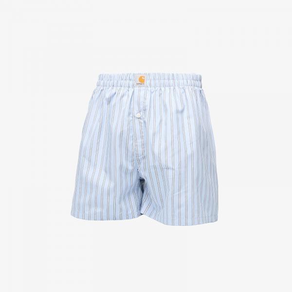 Trenky Carhartt WIP Cotton Boxer Grimsby Stripe/ Blue Fog XS