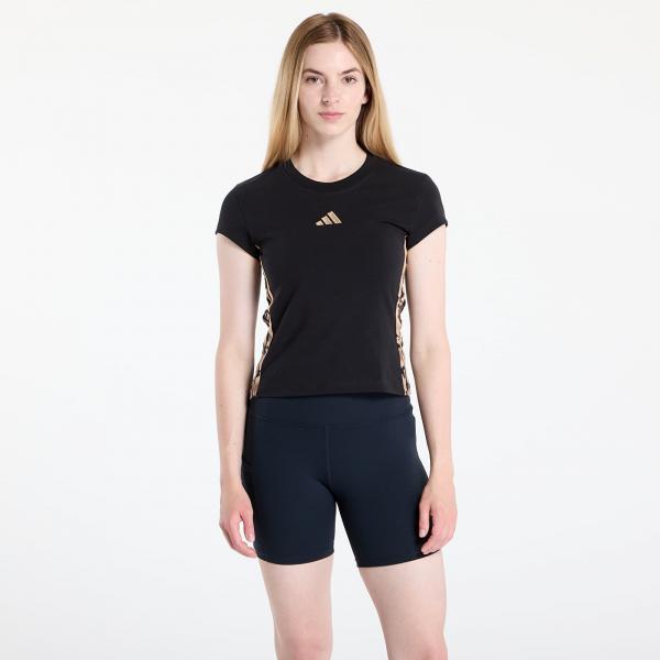 Tričko adidas W Aop Tee Black/ Multicolor/ Warm Sand M