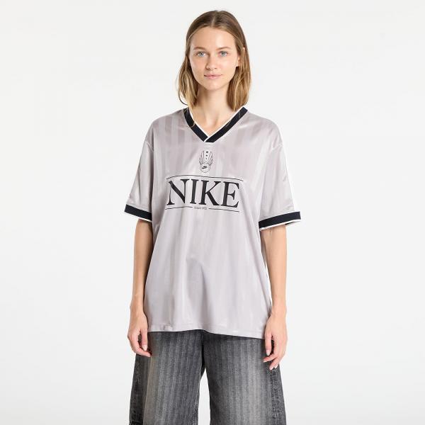 Dres Nike Sportswear Women's V-Neck Jersey Top College Grey/ Sail/ Black/ Black XS