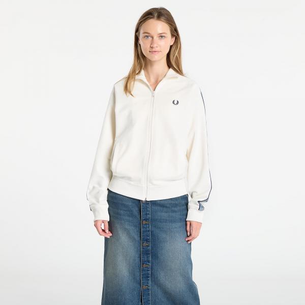 Mikina FRED PERRY Contrast Tape Track Jacket Ecru/ Navy XL