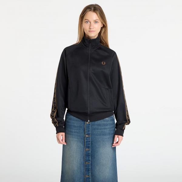 Mikina FRED PERRY Contrast Tape Track Jacket Black/ Shadedston M