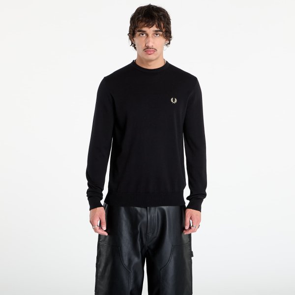 Svetr FRED PERRY Classic Crew Neck Jumper Black M