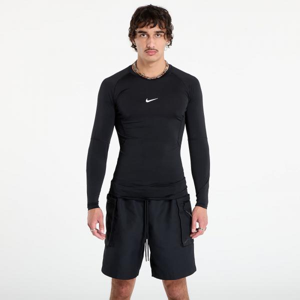 Tričko Nike Pro Men's Dri-FIT Tight Long-Sleeve Fitness Top Black/ White L