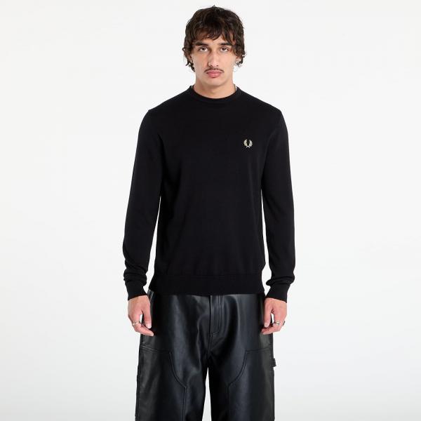 Svetr FRED PERRY Classic Crew Neck Jumper Black M