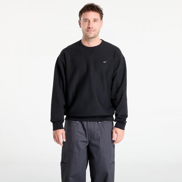 Mikina Nike Solo Swoosh Men's Fleece Crew Black/ White S