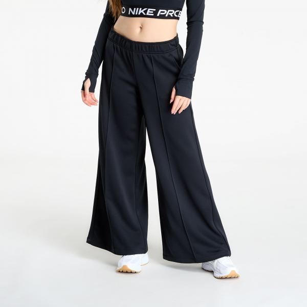 Tepláky Nike Sportswear Women's Mid-Rise Wide-Leg Track Pants Black/ Black/ Sail M