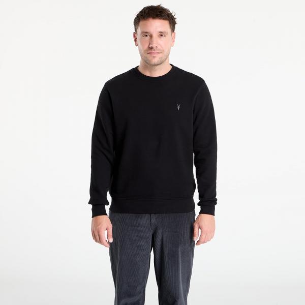 Mikina AllSaints Raven Crew Neck Ramskull Sweatshirt Black L