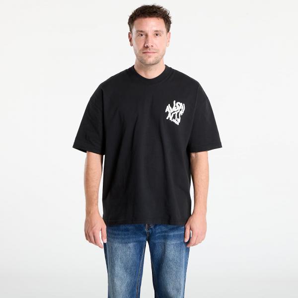 Tričko AllSaints Orlando Logo Print Oversized T-Shirt Jet Black L