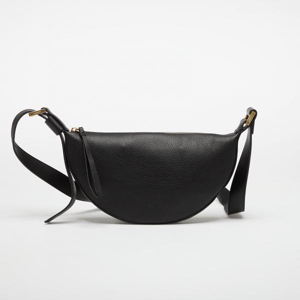 Taška AllSaints Half Moon Leather Crossbody Bag Black Universal