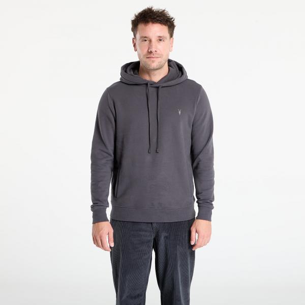 Mikina AllSaints Raven Pullover Ramskull Hoodie Carter Grey L