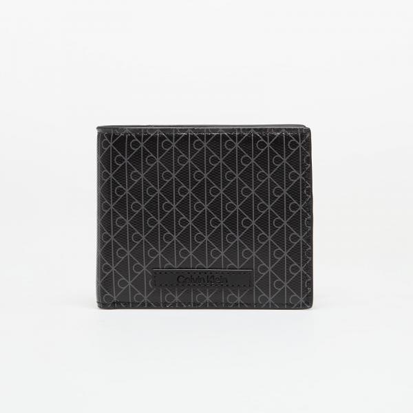 Peněženka Calvin Klein Emblem Aop Coated Ew Billfold Wallet Black Universal