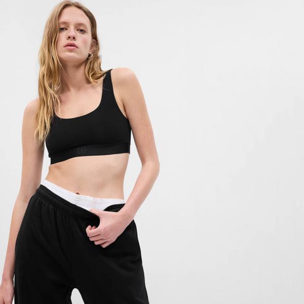 Podprsenka GAP Logo Bralette Black XS