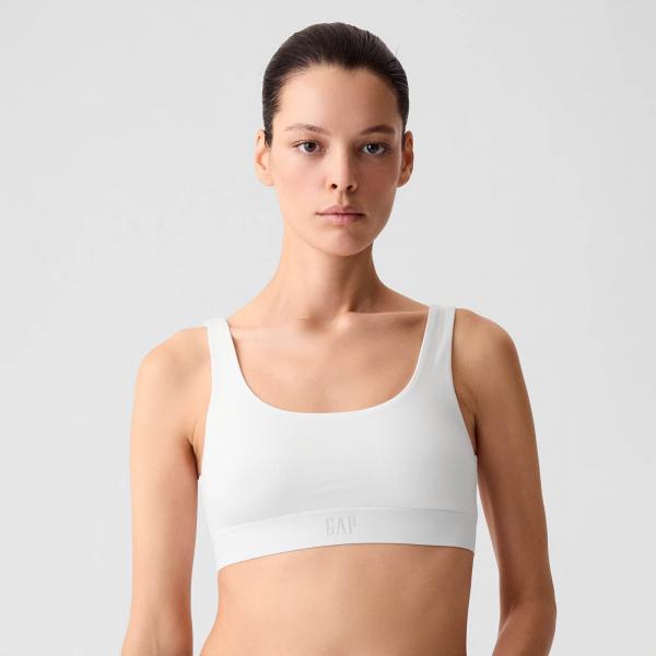 Podprsenka GAP Logo Bralette Optic White XS