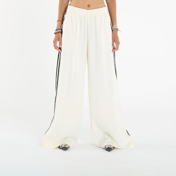 Kalhoty adidas Adicolor Satin Wide Leg Track Joggers Cream White/ Grey Three 10