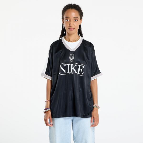 Dres Nike Sportswear Women's V-Neck Jersey Top Black/ Sail/ College Grey/ Sail XL