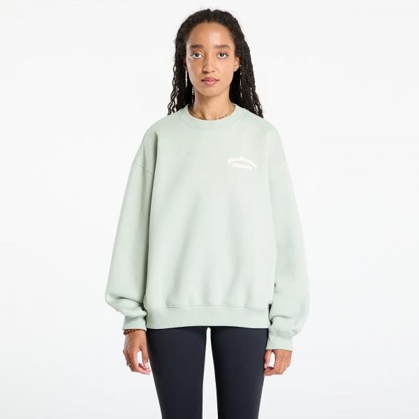 Mikina New Balance Linear Heritage Fleece Crew Green L