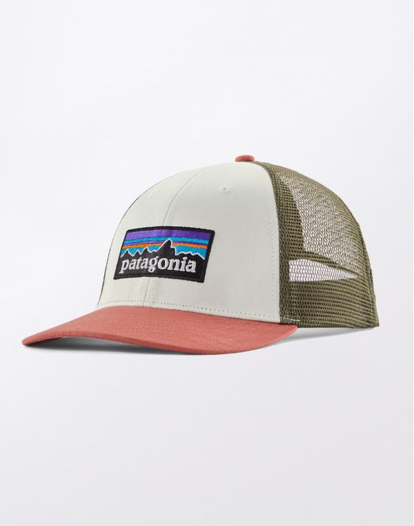 Patagonia P-6 Logo LoPro Trucker Hat Birch White