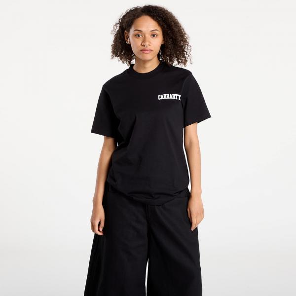 Tričko Carhartt WIP S/S University Script T-Shirt UNISEX Black/ White M
