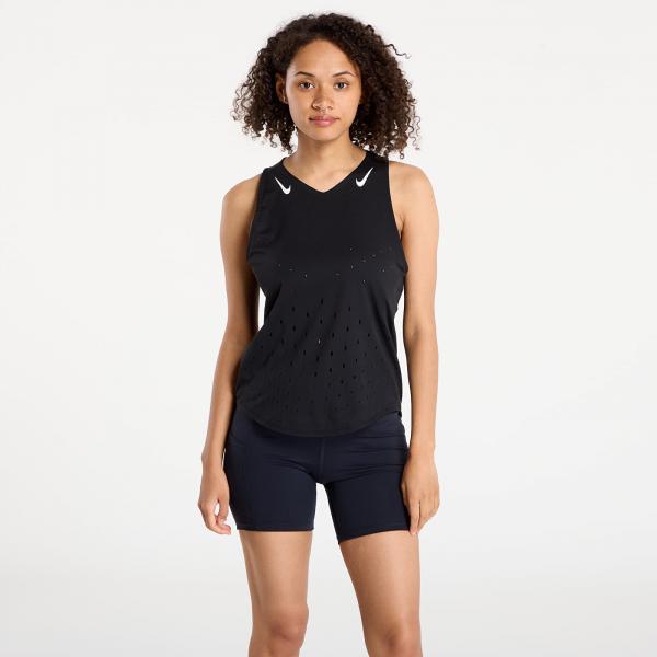 Tílko Nike AeroSwift Women's Dri-FIT ADV Running Singlet Black/ White/ White M