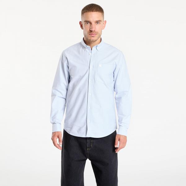 Košile Carhartt WIP L/S C-Logo Shirt Blue Fog/ White XL