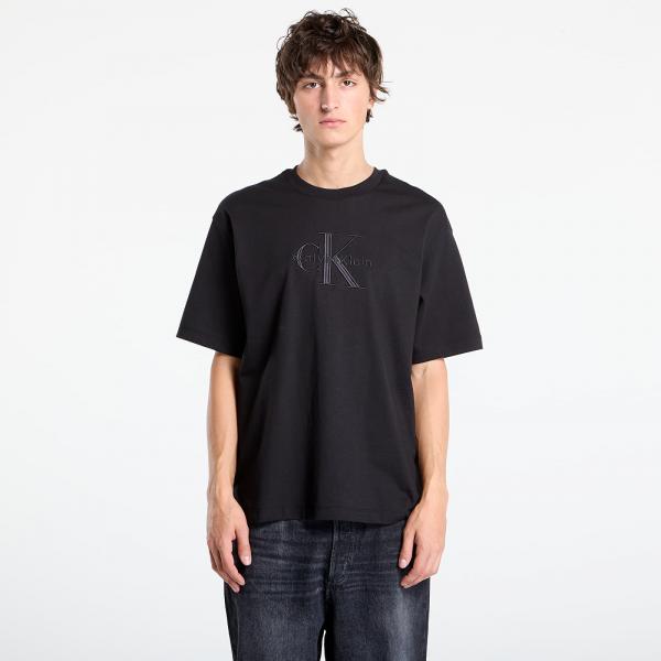 Tričko Calvin Klein Hi Low Emb 16S Jersey Tee Black M