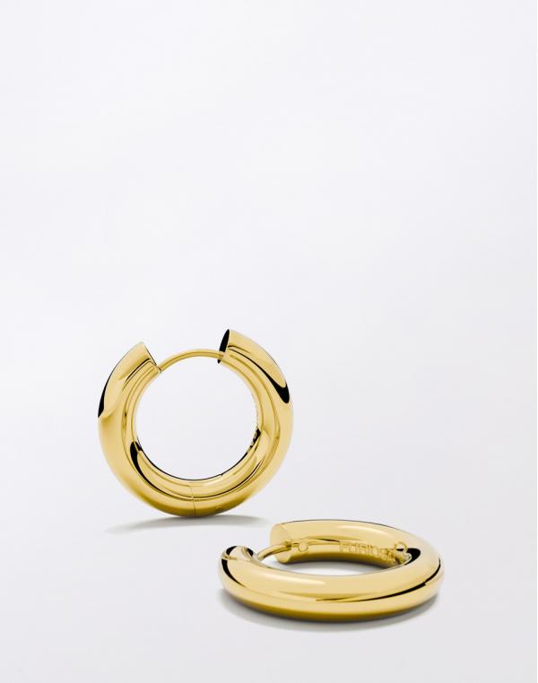 FURIOSA® Náušnice Chubby Hoop 18K POZLACENÍ