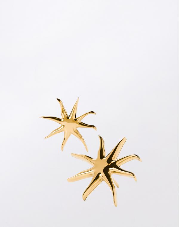 Furiosa Náušnice Starfish Studs 18K POZLACENÍ