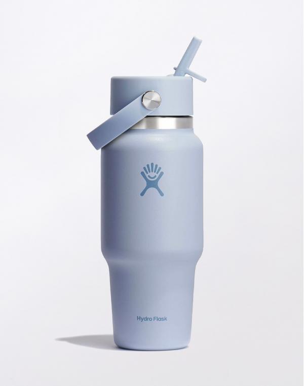 Hydro Flask Wide Mouth Travel Bottle with Flex Straw Cap 24 oz (710 ml) Surf
