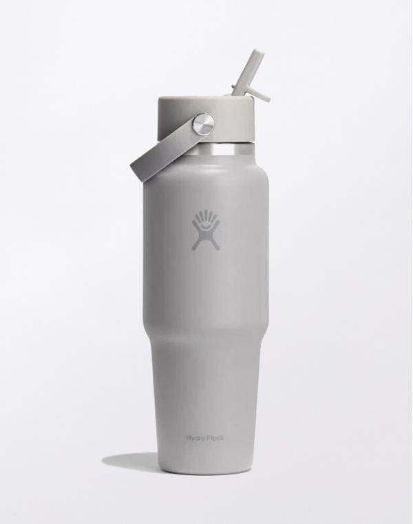 Hydro Flask Wide Mouth Travel Bottle with Flex Straw Cap 32 oz (946 ml) Birch