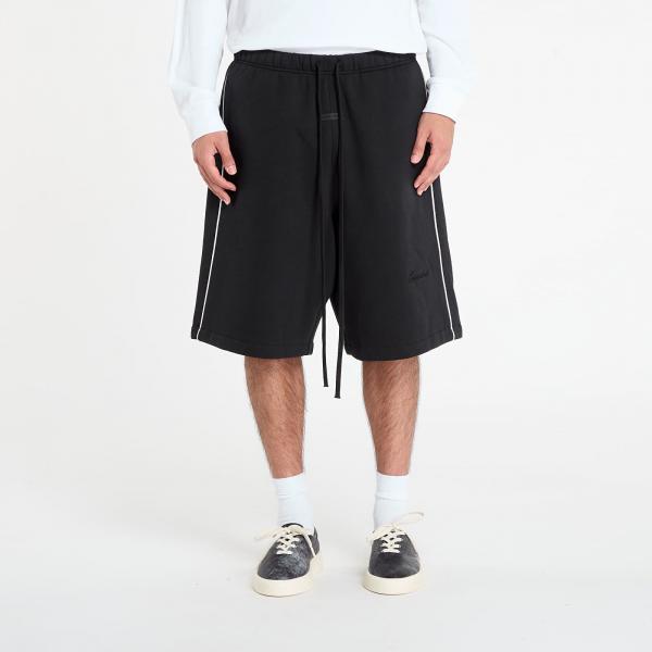 Šortky Fear of God Essentials Relaxed Sweatshort With Piping Jet Black/ Cloud White XL