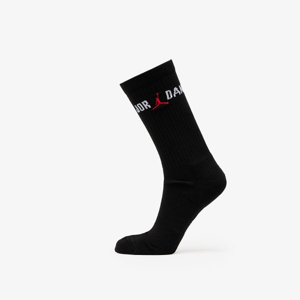 Ponožky Jordan Everyday Crew Sock Black/ White/ University Red L