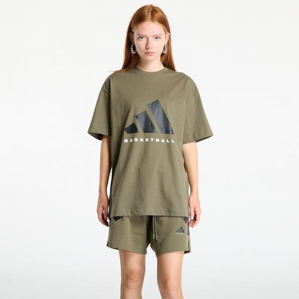 Tričko adidas Basketball T-Shirt UNISEX Olive Strata L
