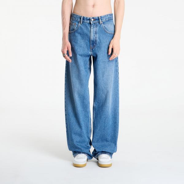 Džíny MM6 Wide-Leg Jeans Medium Blue 36