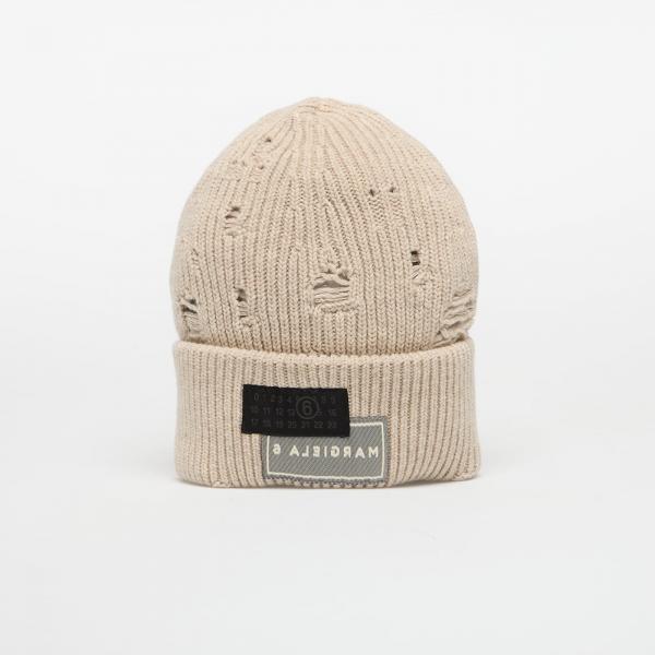 Čepice MM6 Beanie Beige Melange L