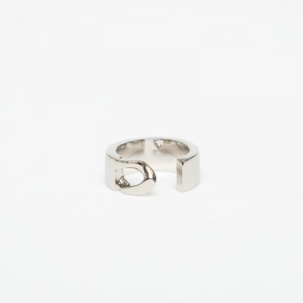 MM6 Minimal Numeric Cuff Ring Polished Palladio 06