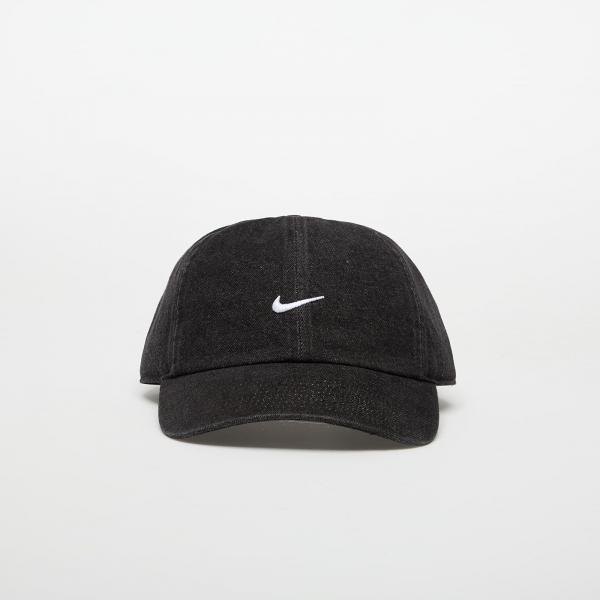 Kšiltovka Nike Club Unstructured Denim Cap Black/ White M/L