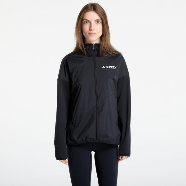 Bunda adidas Terrex Xperior Climawarm+ Wind Light Fleece Hooded Jacket Black/ Carbon/ Semi Impact Orange L