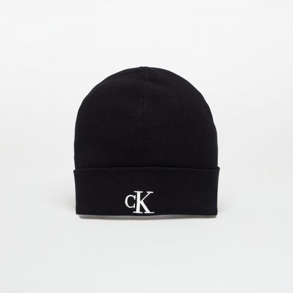 Čepice Calvin Klein Fine Rib Beanie Black Universal