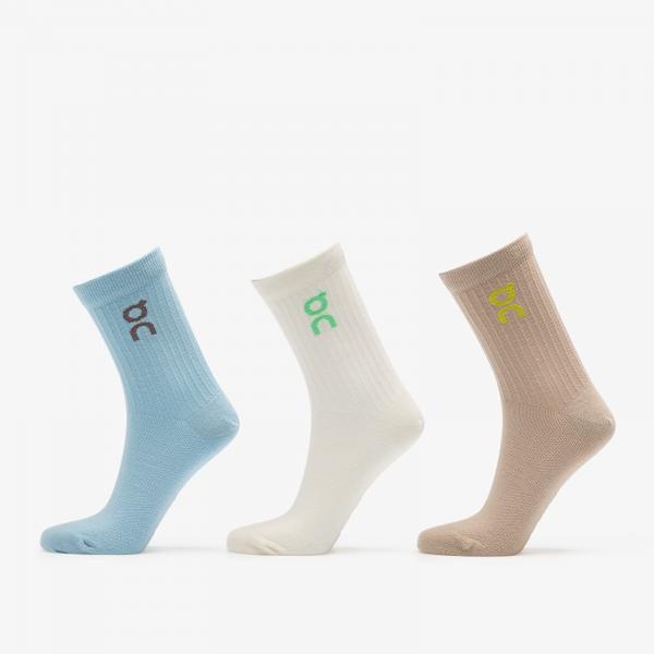 Ponožky On Logo Sock High 3-Pack Desert/ Wash L