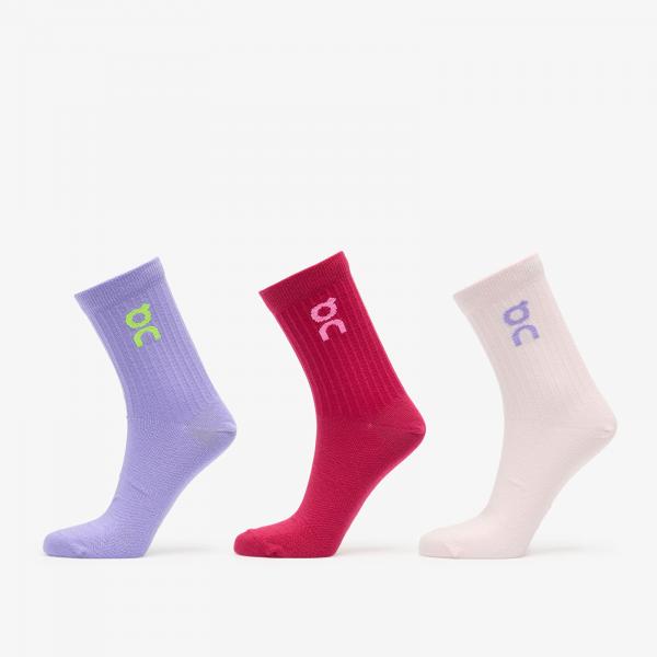 Ponožky On Logo Sock High 3-Pack Orchid/ Comet L