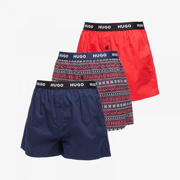Trenky Hugo Boss Woven Boxer 3-Pack Multicolor M