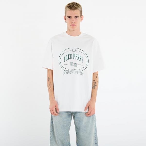 Tričko FRED PERRY Chosen By Champions T-Shirt Snow White M