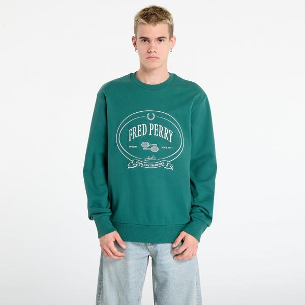 Mikina FRED PERRY Chosen By Champions Sweatshirt Sport Green XL